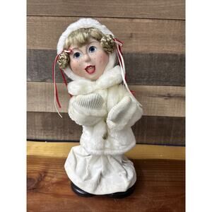 1985 Caroling Kids Girl by Sandra Lee Animated Sings Sways 13"